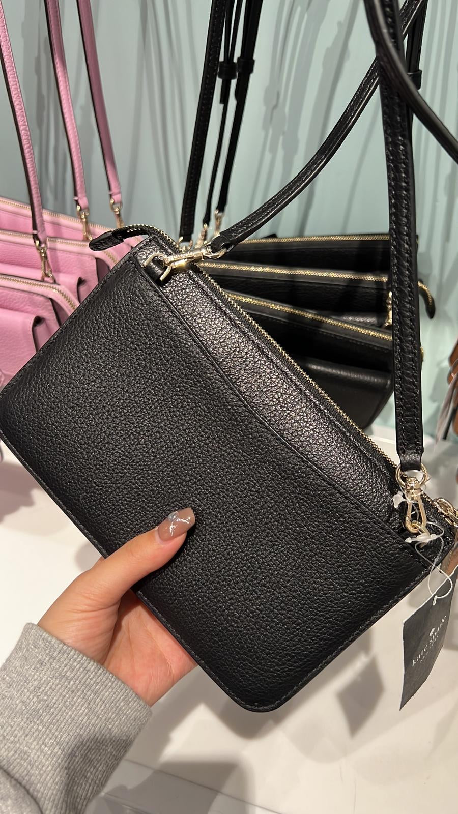 (現貨) Kate Spade 荔枝皮小斜揹袋