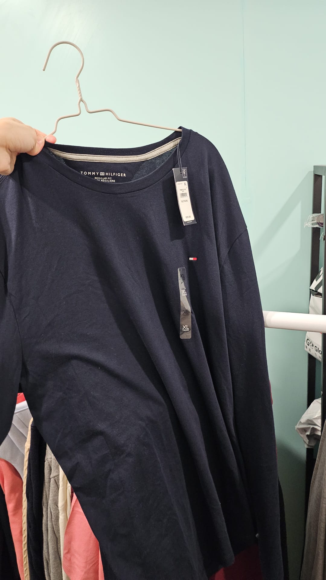 (現貨) Tommy Hilfiger Long Sleeve logo Tee (Blue)