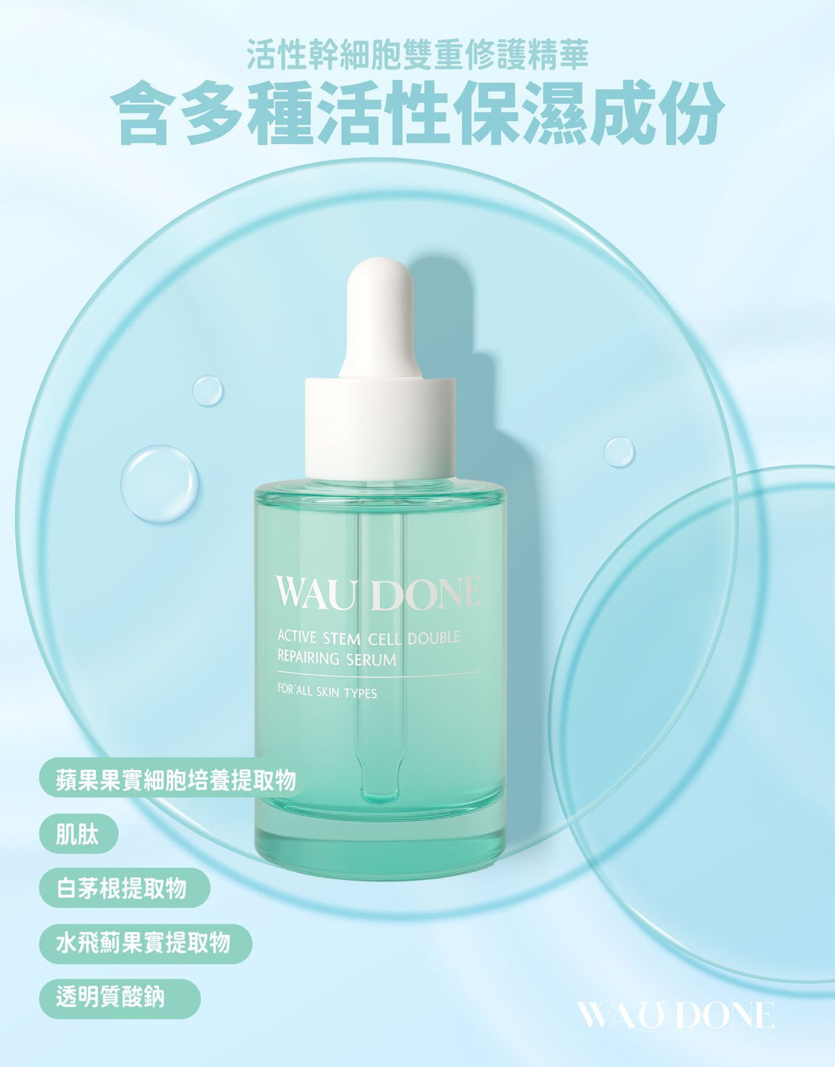 「For4 you週年慶」活性幹細胞雙重修護精華 30ML 買一送一
