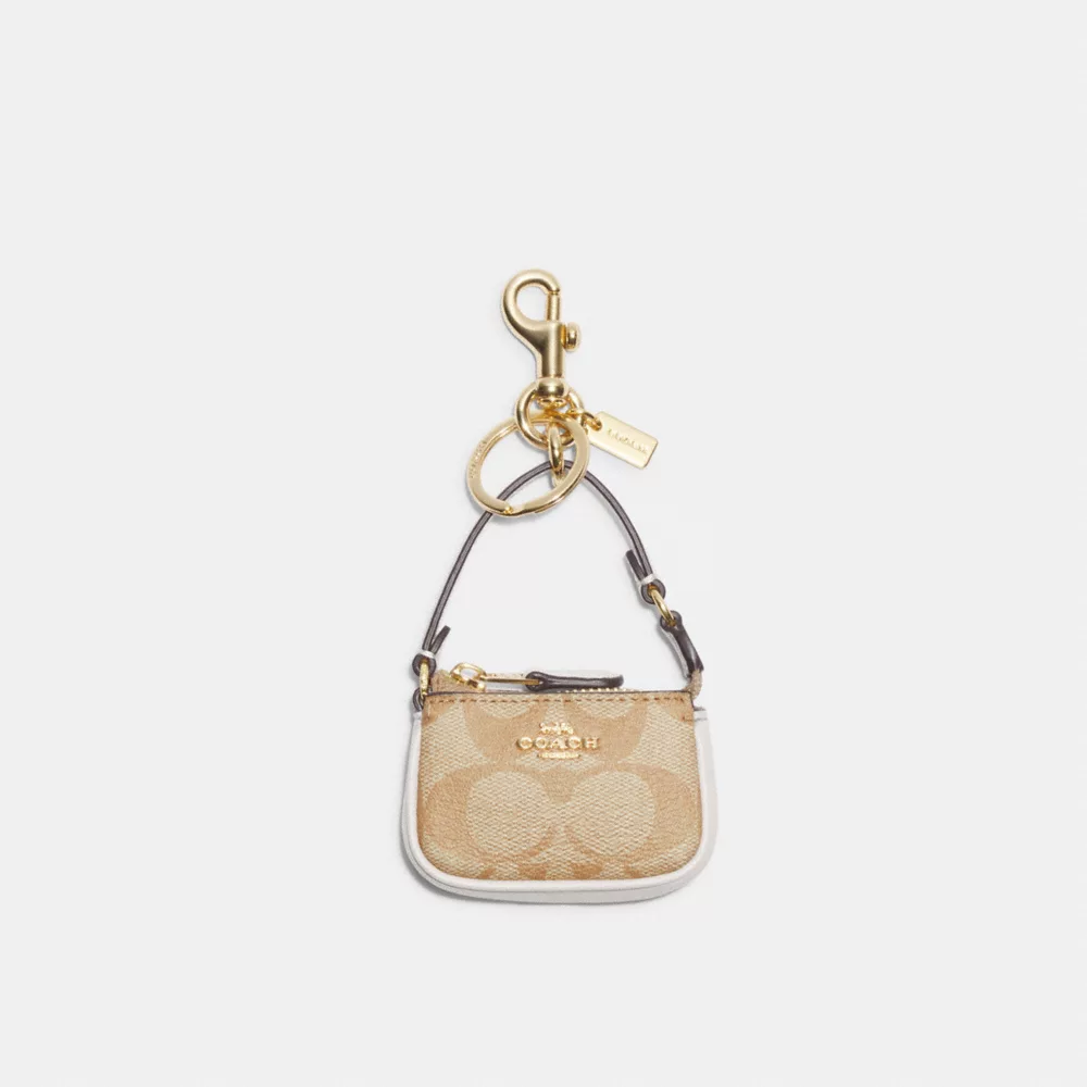 (現貨) Coach Mini Nolita Bag Charm In Signature Canvas