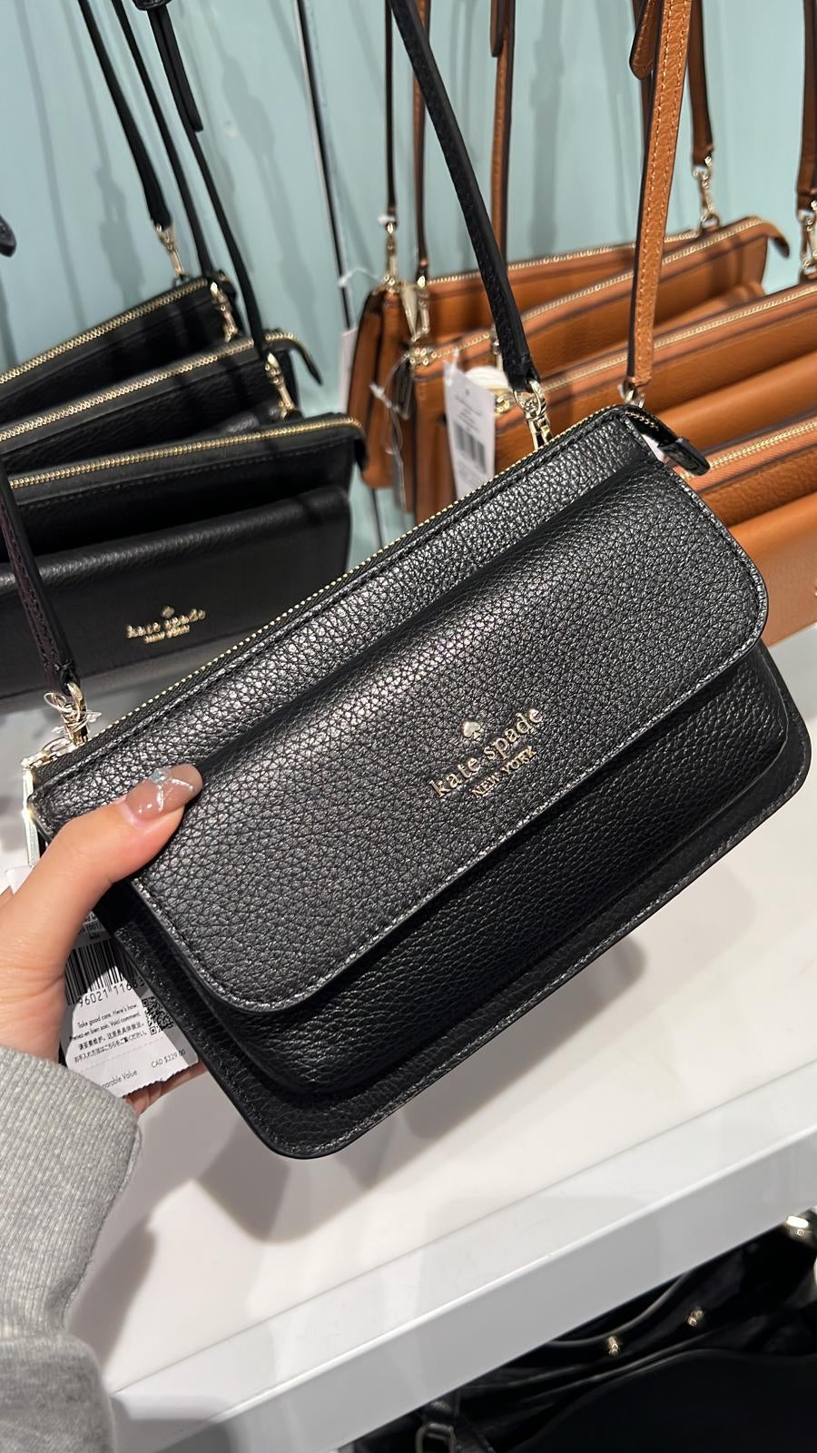 (現貨) Kate Spade 荔枝皮小斜揹袋