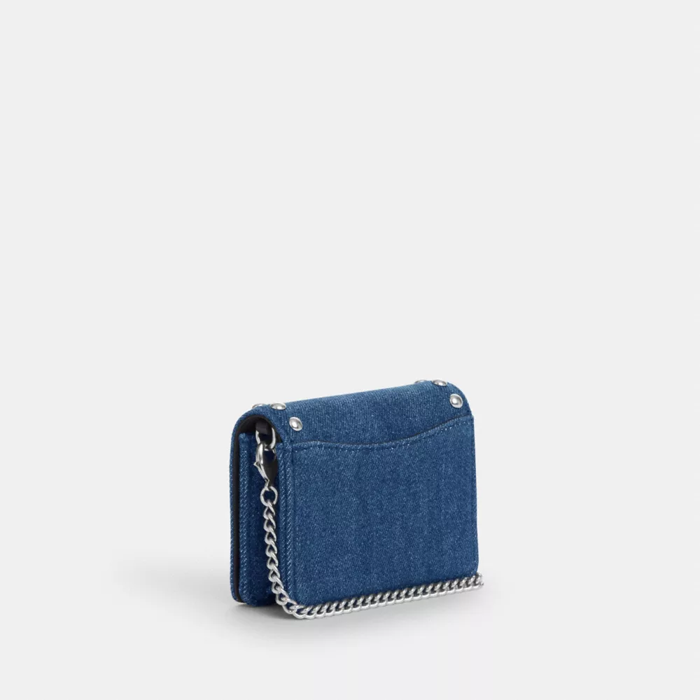 Coach Rhinestone Wallet With Chain (現貨) Coach Mini Wallet On A Chain With Rivets – waʊ DONE